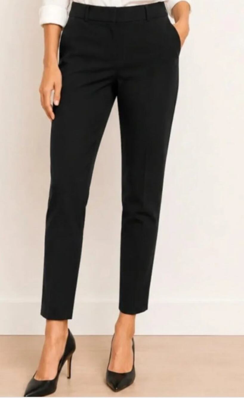 LOFT Julie Skinny Black Pants Size 4